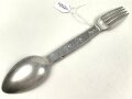 Gabel / Löffel Kombi Wehrmacht aus Aluminium , datiert 1940, ungereinigt