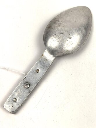 Gabel / Löffel Kombi Wehrmacht aus Aluminium , datiert 1938, ungereinigt
