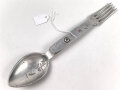 Gabel / Löffel Kombi Wehrmacht aus Aluminium , datiert 1938, ungereinigt