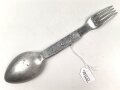 Gabel / Löffel Kombi Wehrmacht aus Aluminium , datiert 1938, ungereinigt