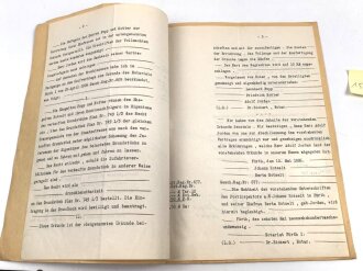 Urkunde von einem Notar an einen Postinspektor und seine Ehefrau aus Fürth, über DIN A4, datiert 1926