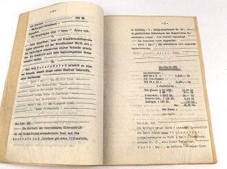 Urkunde von einem Notar an ein Fahrzeughändlerehepaar aus Fürth, über DIN A4, datiert 1940