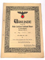 Urkunde von einem Notar an ein Fahrzeughändlerehepaar aus Fürth, über DIN A4, datiert 1940