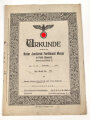Urkunde von einem Notar an ein Fahrradgeschäftsinhabersehepaar aus Fürth, über DIN A4, datiert 1945