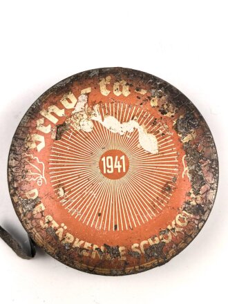 Scho-ka-kola Dose Wehrmacht Packung datiert 1941, ungeöffnet mit dem originalen Inhalt