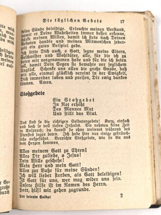 "Der Betende Soldate" Gebete für Männer im Waffendienst, 112 Seiten, DIN A6, stark gebraucht, 