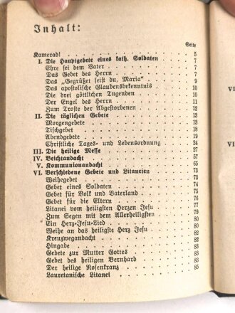 "Der Betende Soldate" Gebete für Männer im Waffendienst, 112 Seiten, DIN A6, stark gebraucht, 