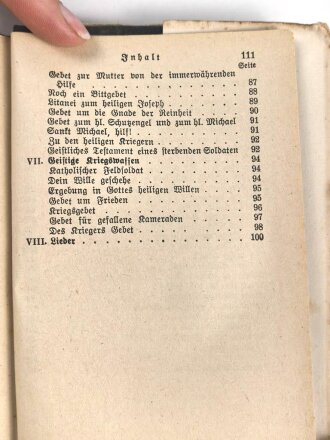 "Der Betende Soldate" Gebete für Männer im Waffendienst, 112 Seiten, DIN A6, stark gebraucht, 