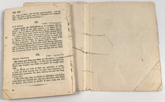 "Liederbuch der Wehrmacht" 80 Seiten, DIN A6, stark gebraucht, Einband lose