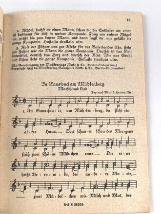 "Das neue Soldaten-Liederbuch" , Textbuch mit Melodien 2 stimmig, Band 3, 80 Seiten, gebraucht