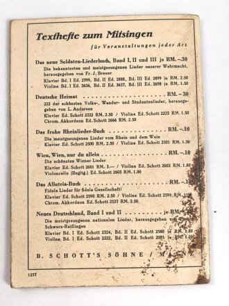 "Das neue Soldaten-Liederbuch" , Textbuch mit Melodien 2 stimmig, Band 3, 80 Seiten, gebraucht