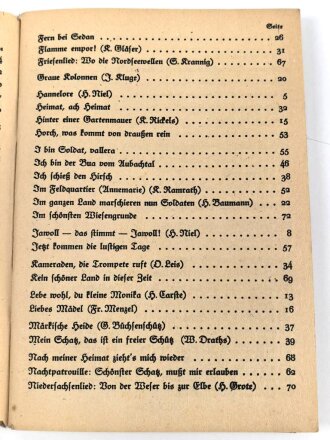 "Das zweite neue Soldaten-Liederbuch" , Textbuch mit Melodien 2 stimmig, 76 Seiten,  gebraucht