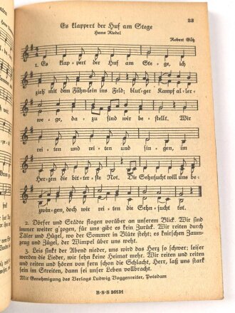 "Das zweite neue Soldaten-Liederbuch" , Textbuch mit Melodien 2 stimmig, 76 Seiten,  gebraucht