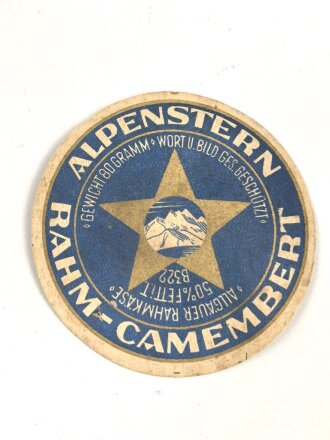 Etikett " Alpenstein Rahm Camembert"...