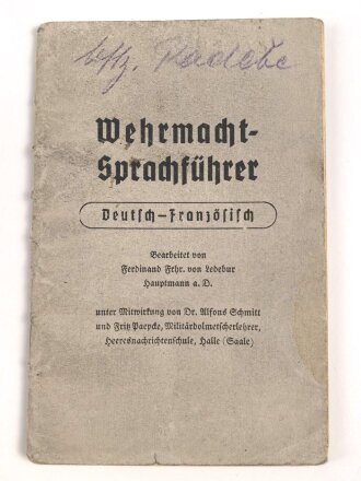 "Wehrmacht Sprachführer - Deutsch/Französisch" 55 Seiten, DIN A6, gebraucht