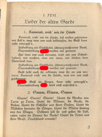 "Liederbuch der pfälzischen Nationalsozialisten" 32 Seiten, DIN A6, gebraucht