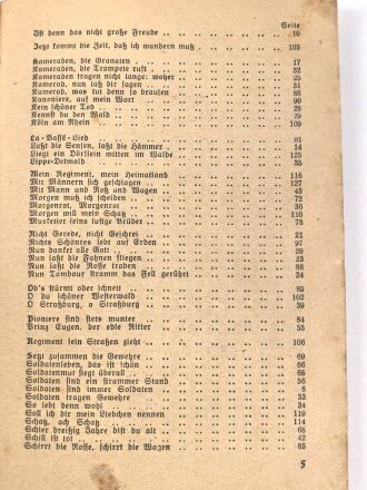 "Soldaten Kameraden - Liederbuch für Wehrmacht und Volk" 128 Seiten, DIN A6, gebraucht