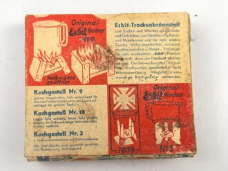 Pack " Esbit Trocken Brennstoff" Erich Schumm Stuttgart ( bis 1943 ) , ungeöffnet