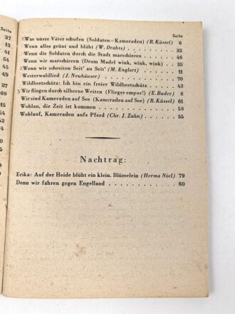 "Das neue Soldaten-Liederbuch" , Textbuch mit Melodien 2 stimmig, 80 Seiten, gebraucht