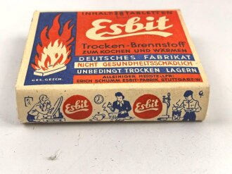 Pack " Esbit Trocken Brennstoff" Erich Schumm Stuttgart ( bis 1943 ) , ungeöffnet