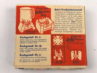 Pack " Esbit Trocken Brennstoff" Erich Schumm Stuttgart ( bis 1943 ) , ungeöffnet
