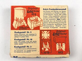 Pack " Esbit Trocken Brennstoff" Erich Schumm Stuttgart ( bis 1943 ) , ungeöffnet
