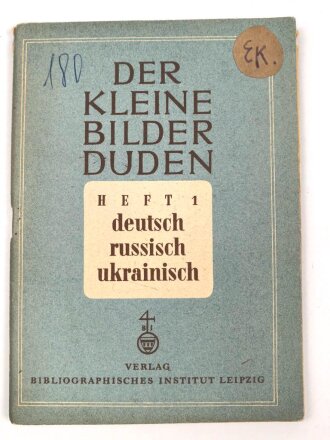 "Der kleine Bilder Duden, Heft1, deutsch, russisch, ukrainisch" 66 Seiten, gebraucht, DIN A6