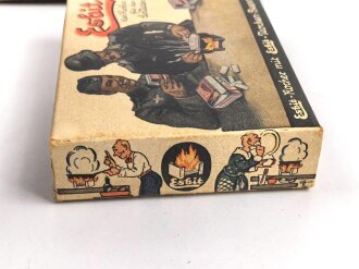 Esbit Kocher Modell 9 mit  Pack Esbit Trocken Brennstoff in der seltenen Umverpackung, In passendem Feldpostpaket