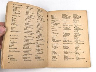"Deutsch-Russisches Soldaten-Wörterbuch, 79 Seiten, gebraucht, DIN A6