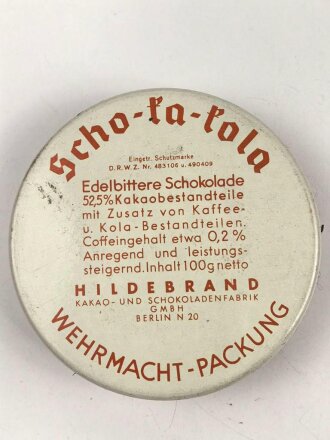 Scho-ka-kola Dose Wehrmacht Packung datiert 1941