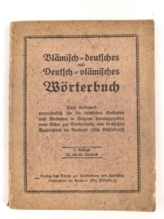 "Vlämisch - deutsches Wörterbuch" 48 Seiten, gebraucht, DIN A6