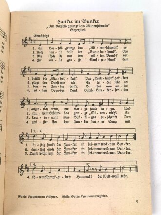 "Das Lied der Front - Liedersammlung des Großdeutsche Rundfunks" Heft 1, datiert 1940 48 Seiten, gebraucht, DIN A6