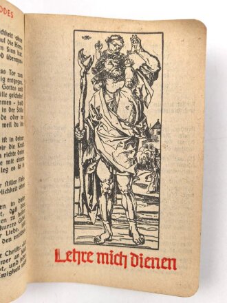 "Katholisches Gesang und Gebetbuch für die Kriegsmarine" 95 Seiten, DIN A6, Seite 4 rausgerissen,stark gebraucht