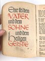 "Katholisches Gesang und Gebetbuch für die Kriegsmarine" 95 Seiten, DIN A6, Seite 4 rausgerissen,stark gebraucht