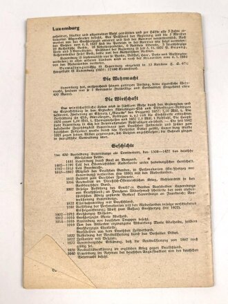 "Schlag nach über den Westen" Tornisterschrift des Oberkommandos der Wehrmacht, ohne Karte, datiert 1939/40 Heft 8, 63 Seiten