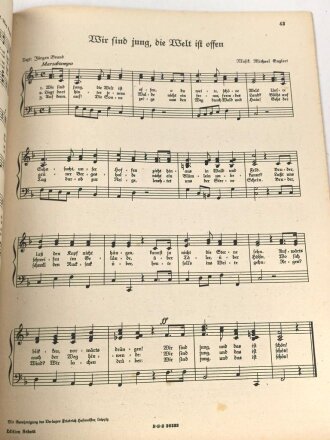 "Das neue Soldaten-Liederbuch" Klavier hierzu Text- und Melodiebuch 2 stimmig, Band III, 61 Seiten, gebraucht, DIN A4