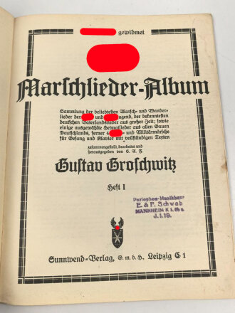 "SA Marsch Lieder", Heft 1, 48 Seiten,...