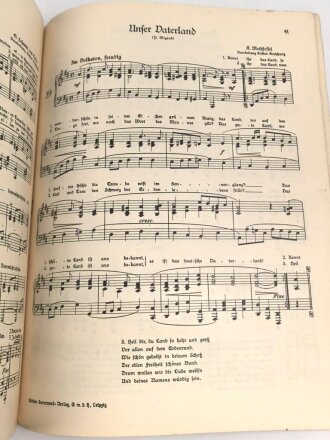 "SA Marsch Lieder", Heft 1, 48 Seiten, gebraucht, DIN A4, Mit Tesa verstärkter Einband