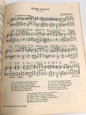 "SA Marsch Lieder", Heft 1, 48 Seiten, gebraucht, DIN A4, Mit Tesa verstärkter Einband