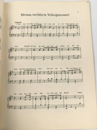 "Deutschland erwache! Horst Wessel Marsch-Album", 2. Teil, 48 Seiten, gebraucht, DIN A4, Mit Tesa verstärkter Einband