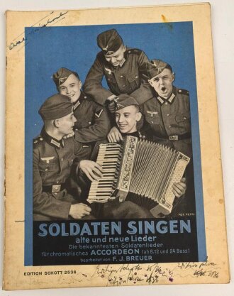"Soldaten Singen alte und neue Lieder" 32 Seiten, gebraucht, DIN A4
