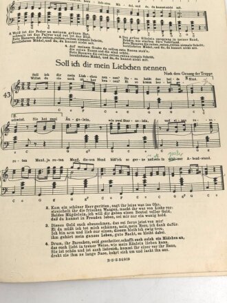 "Soldaten Singen alte und neue Lieder" 32 Seiten, gebraucht, DIN A4