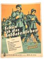 "Schön ist das Soldatenleben - Melodienfolge Bekannter Soldatenlieder" 15 Seiten, gebraucht, DIN A4
