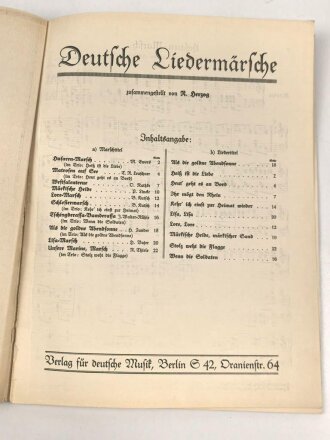 "Deutsche Liedermärsche" 24 Seiten,...