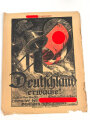 "Deutschland erwache! - Sturmlied der Nationalsozialistischen Deutschen Arbeiterpartei", 4 Seiten, stark gebraucht, DIN A4