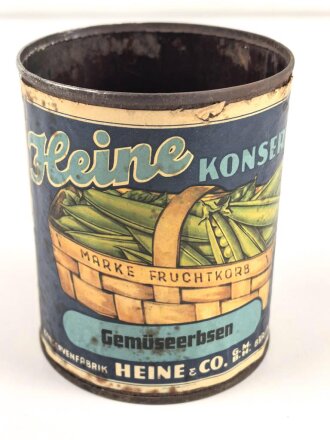 Konservendose Wehrmacht, ob das Papieretikett während oder gleich nach Ende des 2.Weltkriegangebracht wurde entzieht sich meiner Kenntnis.