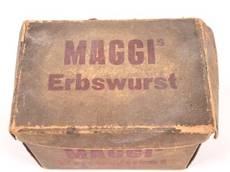 "Maggi Erbswurst" 20 Stück zu 100g ( für je 4 Teller ) , leere Umverpackung, Maße 12, 18 x 14cm