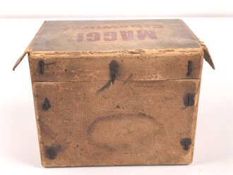 "Maggi Erbswurst" 20 Stück zu 100g ( für je 4 Teller ) , leere Umverpackung, Maße 12, 18 x 14cm