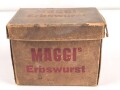 "Maggi Erbswurst" 20 Stück zu 100g ( für je 4 Teller ) , leere Umverpackung, Maße 12, 18 x 14cm