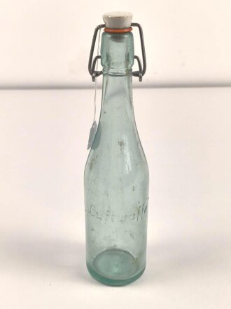 Luftwaffe Glasflasche, Höhe etwa 27cm.